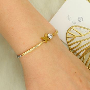 Bransoletka Nomination Italy Milleluci Refined Motylek – złota stal, elegancka 028021 010 (3).jpg